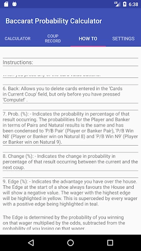 Baccarat Probability Calculator Full 52 5