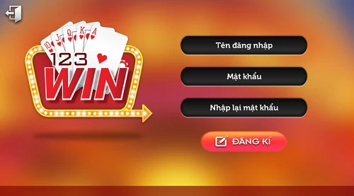 Cửa sổ đăng nhập vào game bài đổi thưởng 123win