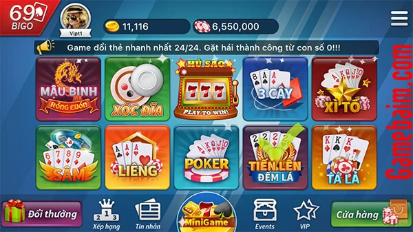 Tổng hợp game bài trong game bài đổi thưởng