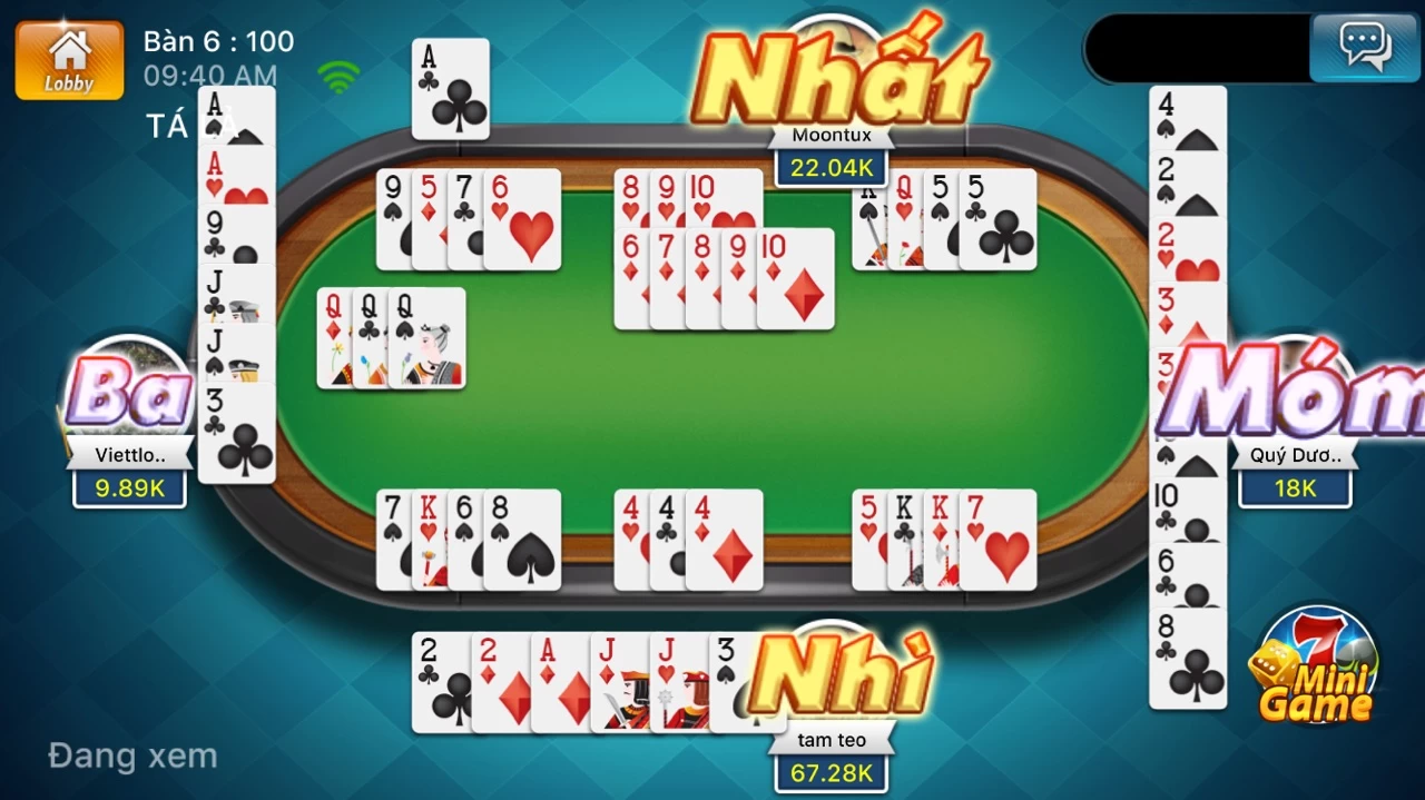 Game bài Tá Lả Online - Phỏm đổi thưởng mới nhất 2017